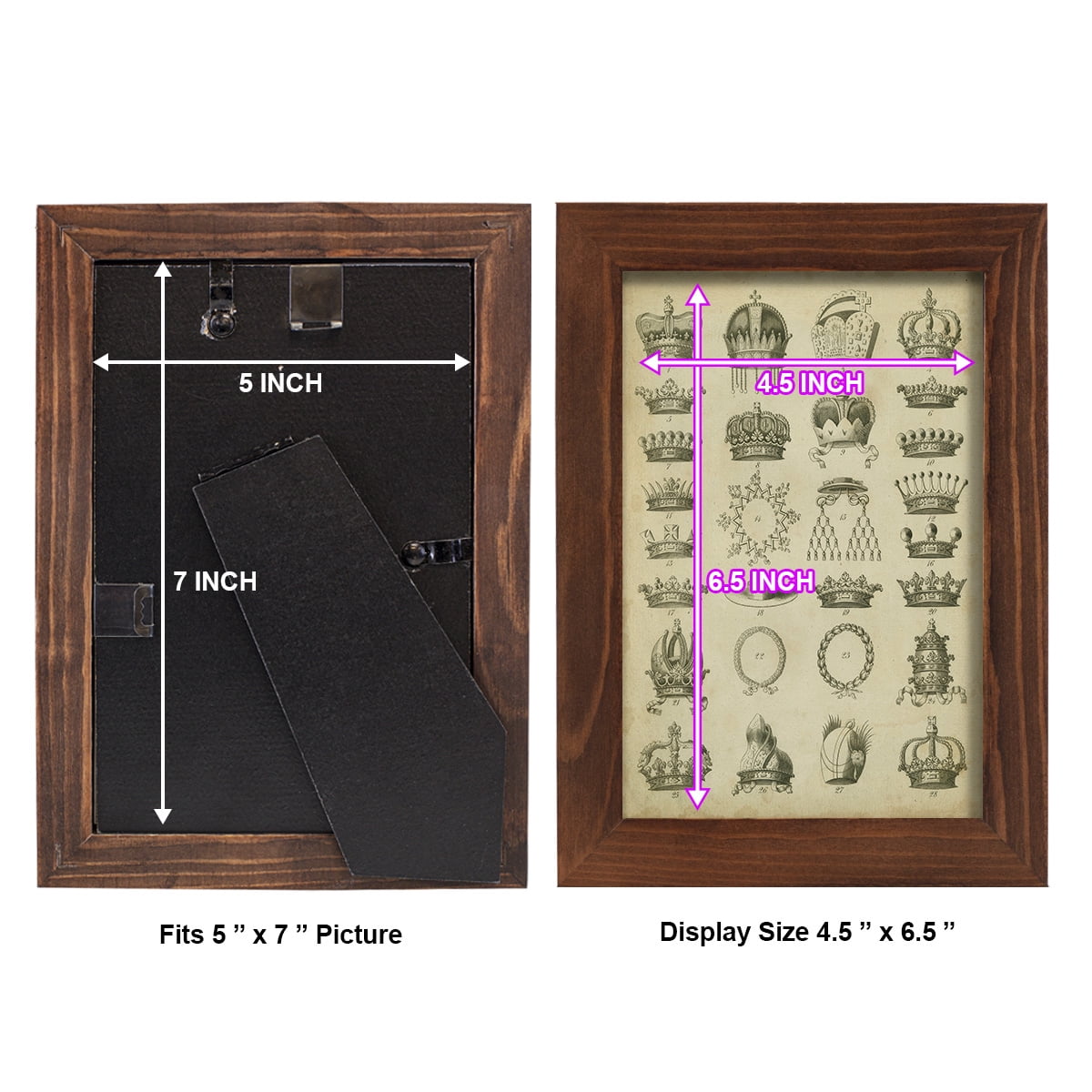 Heraldic Crowns & Coronets III -Framed Print w/glass-Chestnut