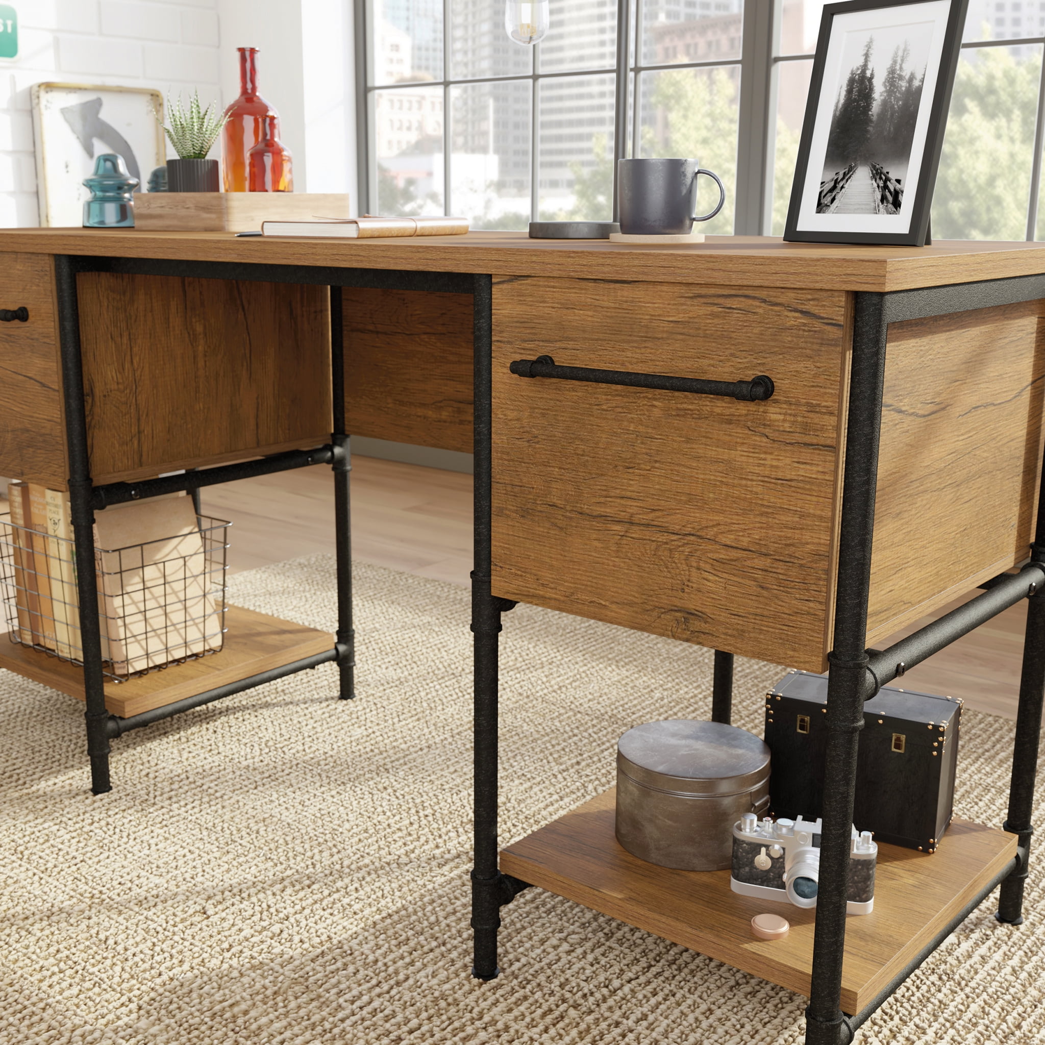 Sauder iron city sale desk