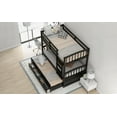 thumbnail image 6 of Twin Size Solid Wood High-Rise Bed Frame with Trundle and Drawers, Espresso (No Box Spring Needed, Sturdy, Easy Assembly), 6 of 16