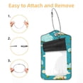 thumbnail image 2 of Square PU Leather Luggage Tags, 2 Pack, with Privacy Cover and Stainless Steel Ring - Suitable for Travel, Backpack, Handbag - Bag Tags, Handbag Tags Clouds, 2 of 7