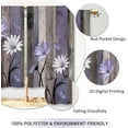 thumbnail image 4 of Purple Farmhouse Daisy Kitchen Curtains Wooden Flower Small Short Cafe Window Curtains Rustic Floral Butterfly Country Barn Bathroom Drapes Treatment Tier Curtains 2 Panels (27.5x36 Inch), 4 of 6
