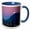 Blue/White, variant on 3drose, Nightfall in Alaska, 11oz Two-tone Black Mug