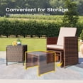 thumbnail image 5 of Vineego 7 Pieces Wicker Outdoor Patio Bar Set with Ottoman, Mix Brown/Beige, 5 of 7