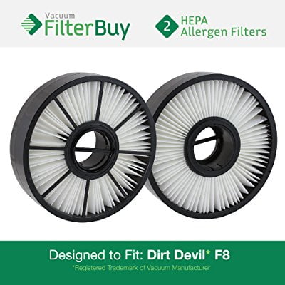 - 2 - Dirt Devil F8 (F-8) HEPA Replacement Filter, Part # 3UD0280001. Designed by FilterBuy to fit Dirt Devil Ultra Vision Turbo & Power Streak Vacuum Models