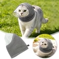 thumbnail image 2 of Breathable Mesh Cat Muzzle with Transparent Guard Adjustable Anti-Lick Head Protector for Grooming Bathing, 2 of 5