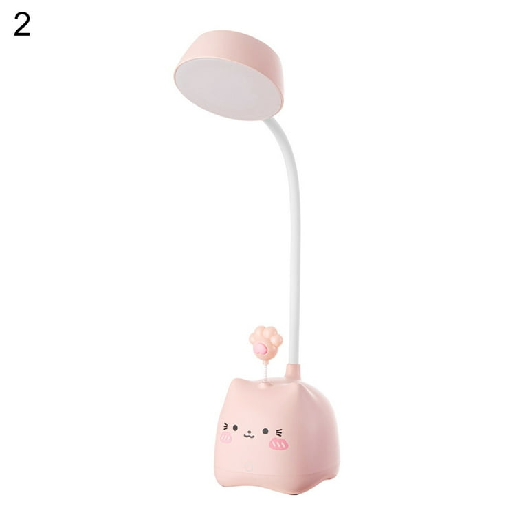 COFEST Desk Lamp,Desk Light With Flexible Arm,Modes Dimmable Double Head  Desk Lamps For Home Office Workbench Reading Feature: Pink 