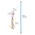 thumbnail image 5 of Funny Cat Toy Blue Rod Colored Stick Ribbon Fish Type Pet Interactive Toy Cats Teaser with Bell Kitten Fishing Wand #446361, 5 of 8