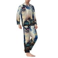 thumbnail image 2 of Picia Vintage Starry Sky Puppy Pattern Men’s Long-Sleeve Sleepwear Set - Soft 2-Piece Loungewear with Pockets, Comfy PJs for Relaxing Nights-XX-Large, 2 of 7