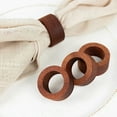 thumbnail image 4 of Brown 4 Round 1.75" Natural Wood Slices Napkin Rings Party Events Decorations, 4 of 6