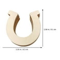 thumbnail image 2 of 10pcs DIY Wooden Cutouts Unfinished Horseshoe Shaped Slices Horseshoe Cutouts, 2 of 7