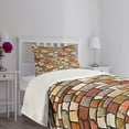 thumbnail image 3 of Ambesonne Grunge Quilted Bedspread Set 2 Pcs, Doodle Wall Pattern, Twin Size, Multicolor, 3 of 5