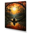 thumbnail image 2 of Designart "Yellow Orange Meditation Meditative silence" Portrait Canvas Print, 2 of 5