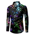 thumbnail image 1 of Combinaison Imprimée Décontractée de Noël pour Hommes, Chemise à Boutons pour Hommes, 1 of 2