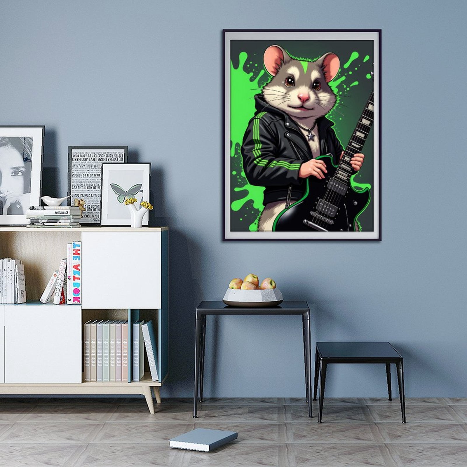 Diamond Art Kits for Adults - 5d Guitar-Wielding Hamster Rockstar Diamond Painting for Adults, Diamond Art for Adults Beginners, Diamond Painting Kits for Adults for Home Wall Decor