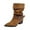 Yellow, variant on Boots for Women Western Flock Cowboy with Belt Buckle and Chunky Heel for A Stylish Fall Winter Look