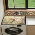 thumbnail image 4 of ZIATUBLES Washer Dryer Top Protector Mat Water Heat Resistant Top Dust Cover Mat for Laundry Room Kitchen Versatile Home Decor Accessories, 24 x 19.7 Inch, Hummingbird Flower, 4 of 7