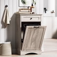 thumbnail image 6 of AHB 13 Gallon Tilt Out Kitchen Trash Cabinet with Drawer, Single Trash Can Storage Organizer, 20.9"L x 13.55"W x 38.5"H , Gray, 6 of 9
