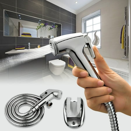 Toilet Bidet Sprayer Bathroom Handheld Diaper Shower Spray Hose Holder 1/2