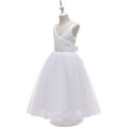 thumbnail image 4 of YAZI  Flower Girls Lace Bridesmaid Dress Long A Line Wedding Pageant Dresses Tulle Party Gown, 4 of 13