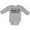 AC-Heather Grey, variant on From Santa Fe New Mexico in Black Distressed Text Boys or Girls Long Sleeve Baby Bodysuit