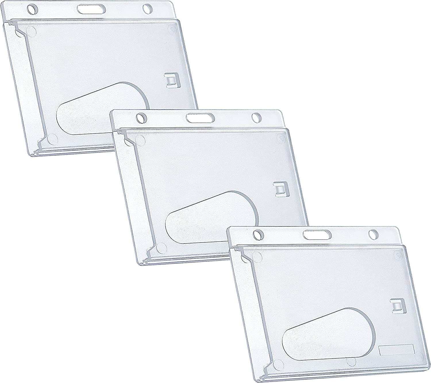 Hard Plastic Badge Holder, Horizontal Badge Holder, Id Card Holder