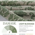 thumbnail image 6 of Curtainking Blackout Curtains for Bedroom Thermal Curtains Floral Patterned Living Room Vintage Country Curtain,96 inch 2 Panels,Green, 6 of 9