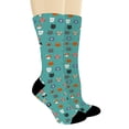 thumbnail image 2 of ThisWear Cat Themed Gifts Colorful Cat Socks Kitty Cat Print Socks Cat Owner Gifts 1-Pair Novelty Crew Socks, 2 of 5