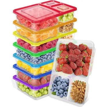 7-Pack Snack Containers - Bento Snack Box - Snack Containers - Lunch Containers