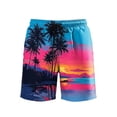thumbnail image 4 of Telankuip Mens Hawaiian Style Beach Shorts Comfortable Lightweight Outdoor Athletic Walking Shorts for Daily Wear 2026 Summer Holiday Casual Five Point Pants 3-Blue M, 4 of 4