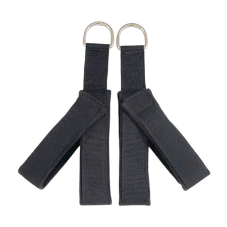 lacooooppia 2Pcs Pilates Straps D Core Flexible Fitness Straps for Women Adults Gym Black