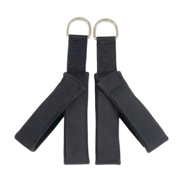 2 correas de pilates con anilla en D, correas de fitness flexibles para principiantes y hombres Negro