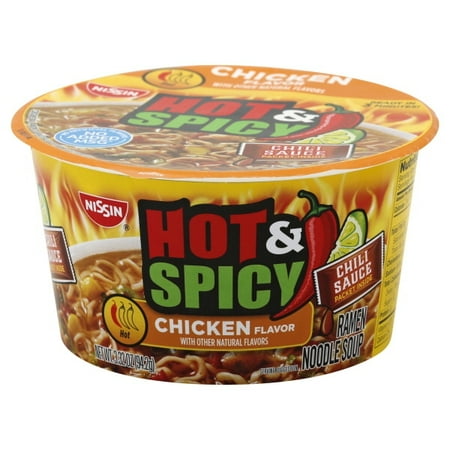 Bowl Noodles Hot & Spicy Chicken Flavor Ramen Noodle Soup, 3.32 oz ...