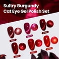 thumbnail image 2 of Set de esmaltes de uñas en gel Beetles Red Cat Eye Sultry Burgundy, 2 of 7