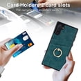 thumbnail image 5 of Feishell Fit for Samsung Galaxy Note 10 Case with 360° Rotatable Ring Holder,Shockproof Drop Resistant Premium Plain PU Leather Soft TPU Card Slots Kickstand Back Protective Phone Case,Blue, 5 of 8