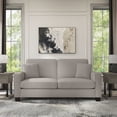 thumbnail image 2 of Stockton 73W Small Living Room Sofa in Beige Herringbone Fabric, 2 of 10