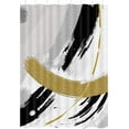 thumbnail image 2 of Black and Gold Abstract Shower Curtain, Chic Design White Grey Art Designer Fabric Shower Curtains Set for Bathroom Decorative, Modern Restroom Decor Accessories with Hooks 72X 72 Inch, 2 of 5