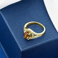 thumbnail image 3 of Gem Stone King 1.81 Ct Oval Orange Red Madeira Citrine 18K Yellow Gold Plated Silver Ring (Size 5), 3 of 4