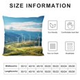 thumbnail image 5 of Patifu Mountain Wind Turbines Blue Sky Graphic Decorative Throw Pillow Cover for Home Couch Living Room Bed Sofa - Short Plush Pillowcase Home Furnishing 18x18in, 5 of 5