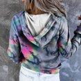 thumbnail image 6 of Women's Hoodies Sweatshirts Fashion Sweatshirt with Casual Long Sleeve Tie-Dye Gradient Printed Hoodie Style for Everyday Comfort Gray S, 6 of 6