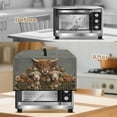 thumbnail image 5 of FOR U DESIGNS Highland Cattle Sheep Daisy Print Microwave Oven Dust Cover Dustproof Small Appliance Covers Stain Resistant Microwave Oven Grill Covers Protector with Top Handle-L, 5 of 8