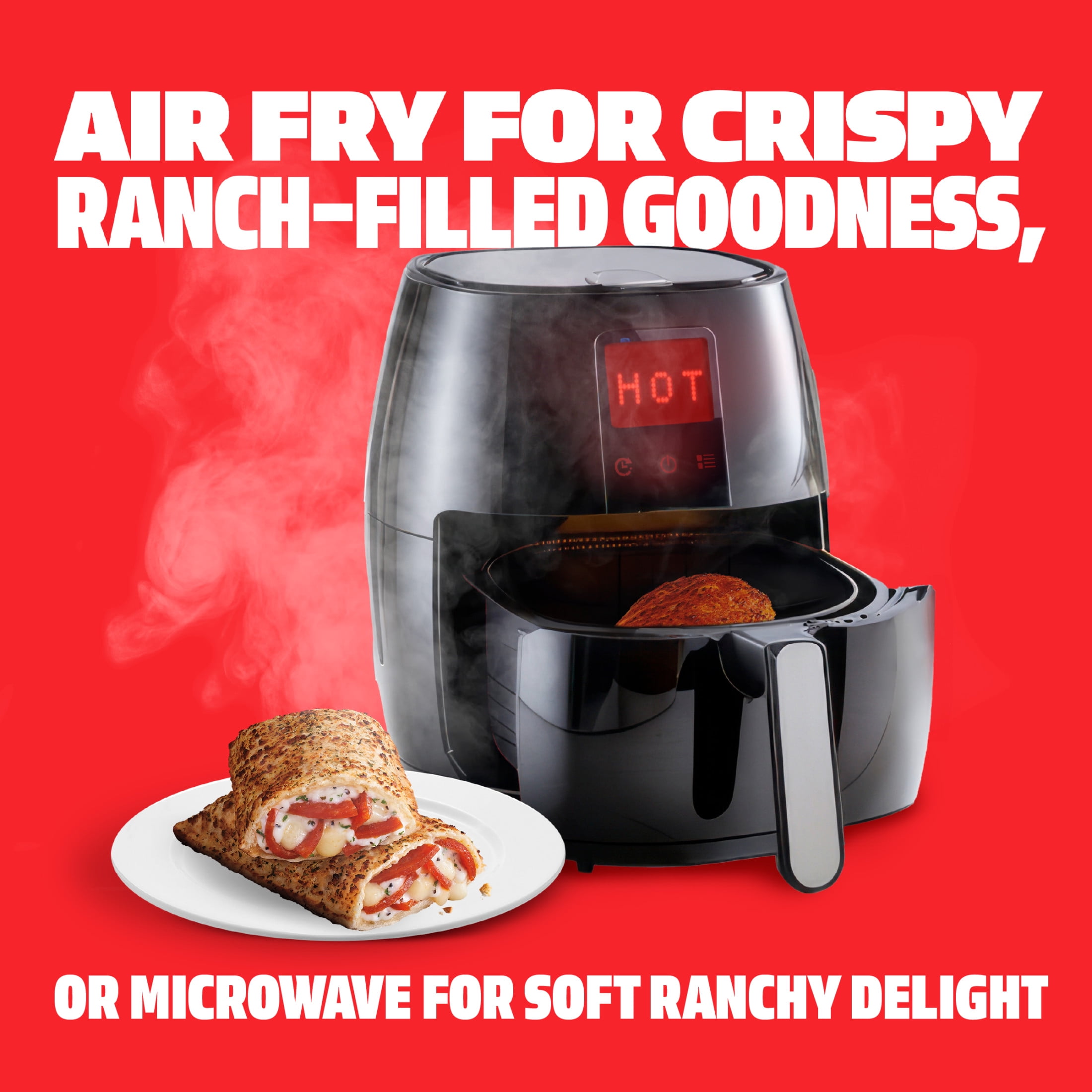 Hot Pockets Frozen Snacks, Ranch Lovers Pepperoni, Hidden Valley Ranch Seasoned Crust Sandwich, 17 oz, 4 pack (Frozen)