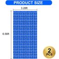 thumbnail image 2 of NOGIS 2 Pcs Blue Foil Fringe Curtain Tinsel 3.28ft x 6.56ft Square Foil Curtain Decorations for Backdrop Wedding Anniversary Photo Booth Props Bachelorette Graduations Valentine Day Birthday Party, 2 of 6