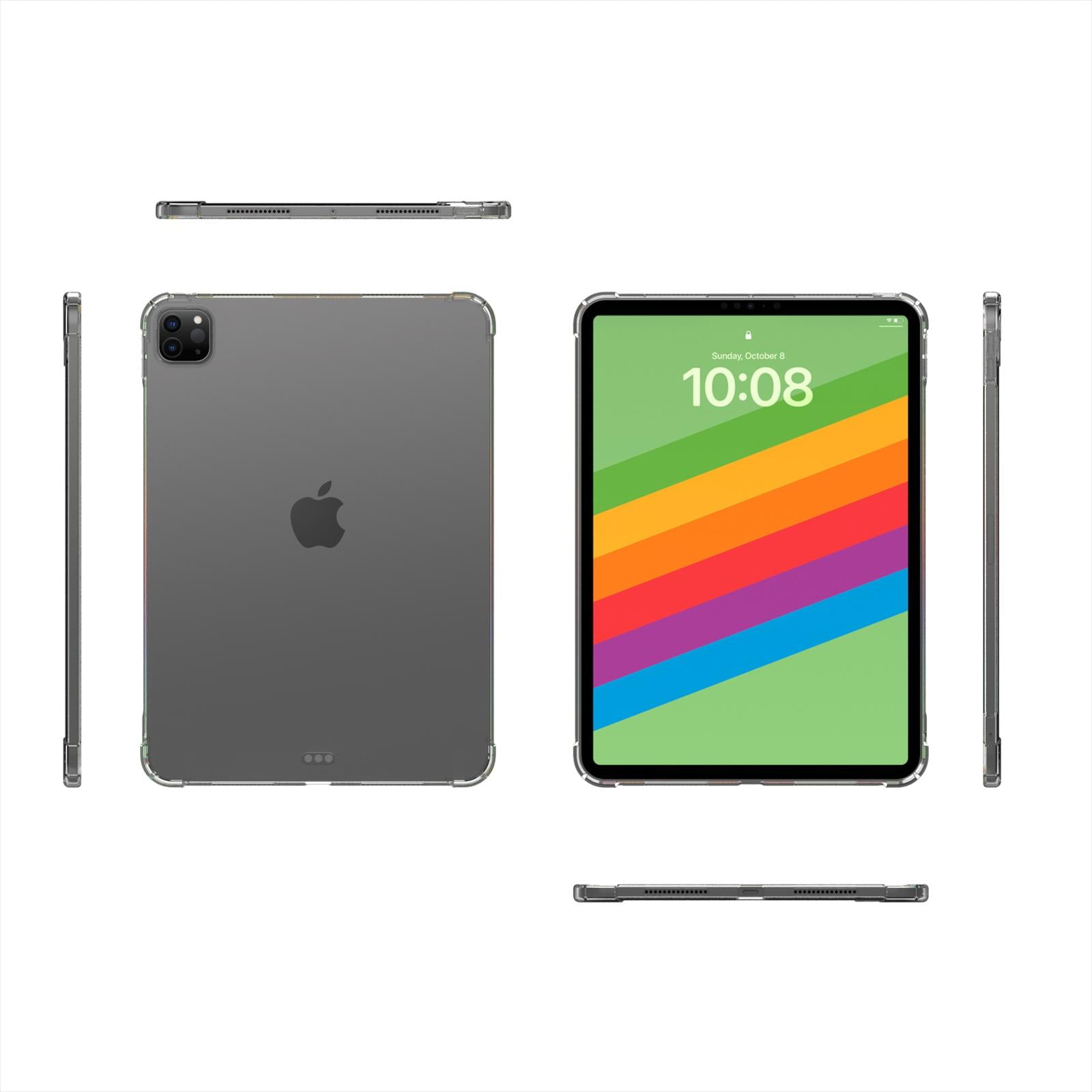 TECH CIRCLE For Apple iPad Pro 13-Inch (M4/M5) 2024/2025 Release Slim Clear Back Cover Case, Lightweight Protective Scratch Resistant Soft TPU Case, Transparent