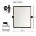 thumbnail image 7 of TEHOME Oil Rubbed Bronze Metal Framed Pivot Rectangle Bathroom Mirror 20x24", 7 of 7
