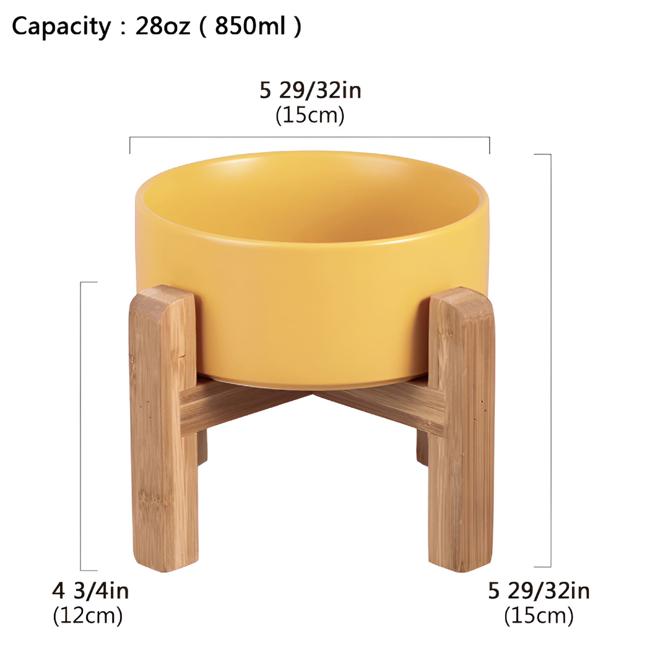 ACDANC 2026 New Raised Dog Bowl with Stand - Elevated Feeder - Ceramic Dog Food Bowl - 28 Oz for Home, Kitchen, Dining Room, Pet Area, Office