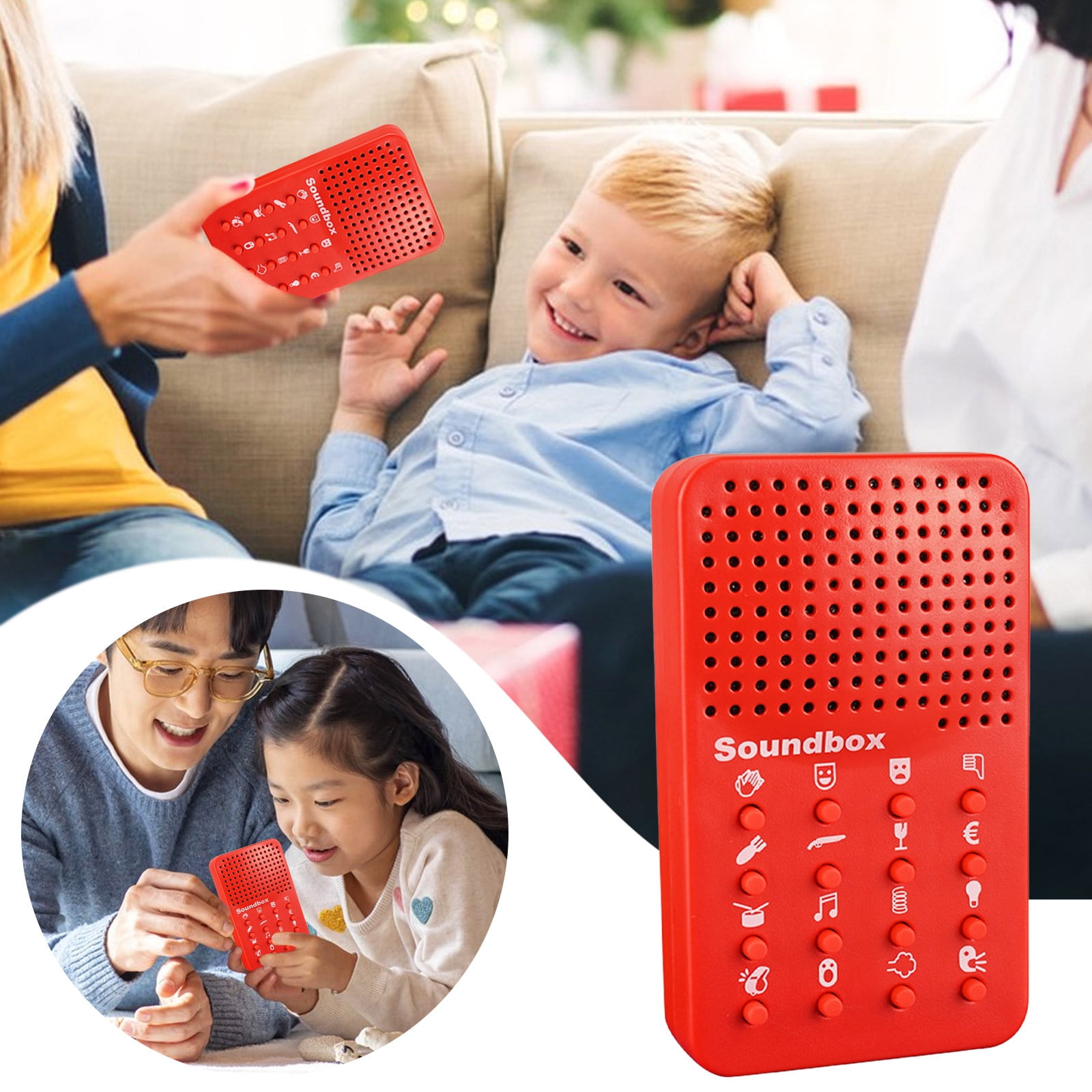 Sound Machine with 16 Sound Effects,Electronic Sound Maker,Prank Items Gift for Adults,Fart Noise Maker Pranks,Prankster Stuff for Adults,Funny Game Machine Red 4PCS