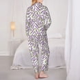 thumbnail image 6 of Goofa Lavender Flowers Printed Women’s 2 Piece Pajama Set Super,Pajamas Women's Long Sleeve Sleepwear Soft Button Down Loungewear Pjs Lounge Set Nightwear-X-Large, 6 of 9
