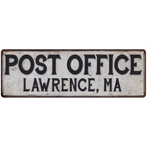Lawrence, Ma Post Office Sign Vintage 6x18 206180011407