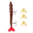 thumbnail image 2 of Señuelo , cebos duros para camarones, segmento de articuciones múltiples, cebo , anzuelo triple para trucha, salmón, lubina C3 Sunnimix Señuelo de la pesca del camarón, 2 of 8