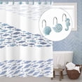 thumbnail image 5 of Sunlit Seashell Shower Curtain Hooks, Aqua Blue Coastal Decorative Resin Rings, Nautical Beach Bathroom Decor, Set of 12, 5 of 5